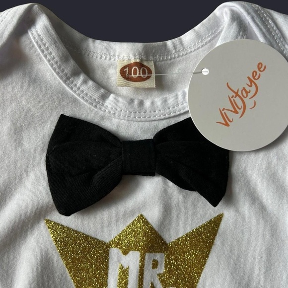 NWT- Boys Mr One-derful cake-smash or 1st birthday outfit - Picture 4 of 7
